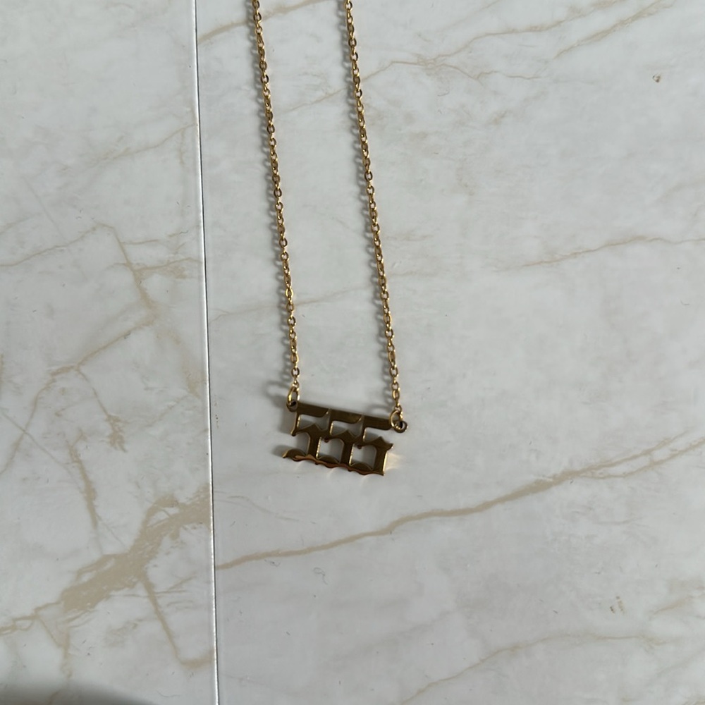 Stainless Steel 555 Elegant Gold Necklace